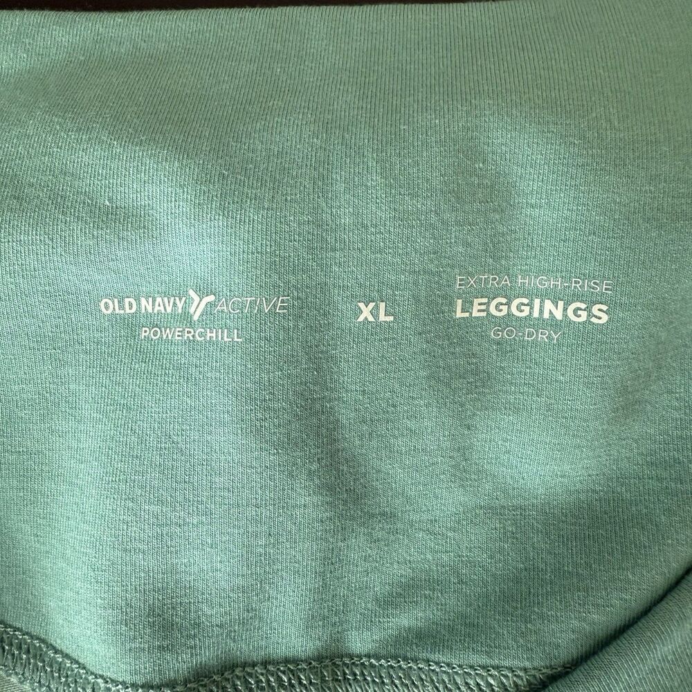 Old Navy Active XL High-Waisted PowerChill Two-Tone Compression Legging Yoga Gym - Picture 11 of 15